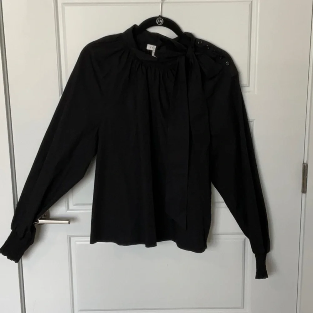 Topshop Poplin Blouse Bow Longsleeve - Picture 3 of 8